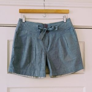 Gentle Fawn chambray tie front mid rise shorts size 8 paperbag